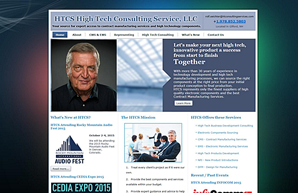 high tech consulting service cms enabled website designed by pcs web design web