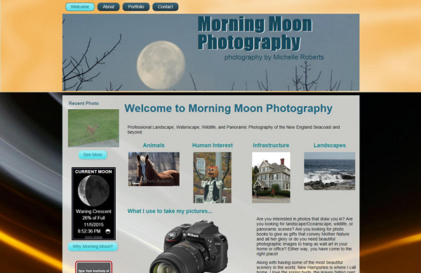 morning moon photography cms enabled website designed by pcs web design web