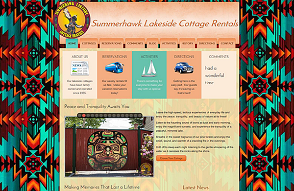 summerhawk cms enabled website designed by pcs web design web