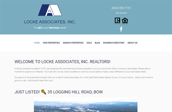 Locke Real Estate CMS-enabled website