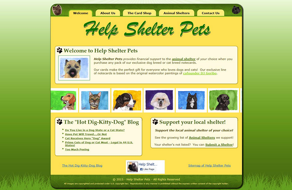 Help Shelter Pets CMS-enabled website