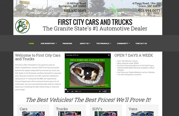First City Motor Sales CMS-enabled website
